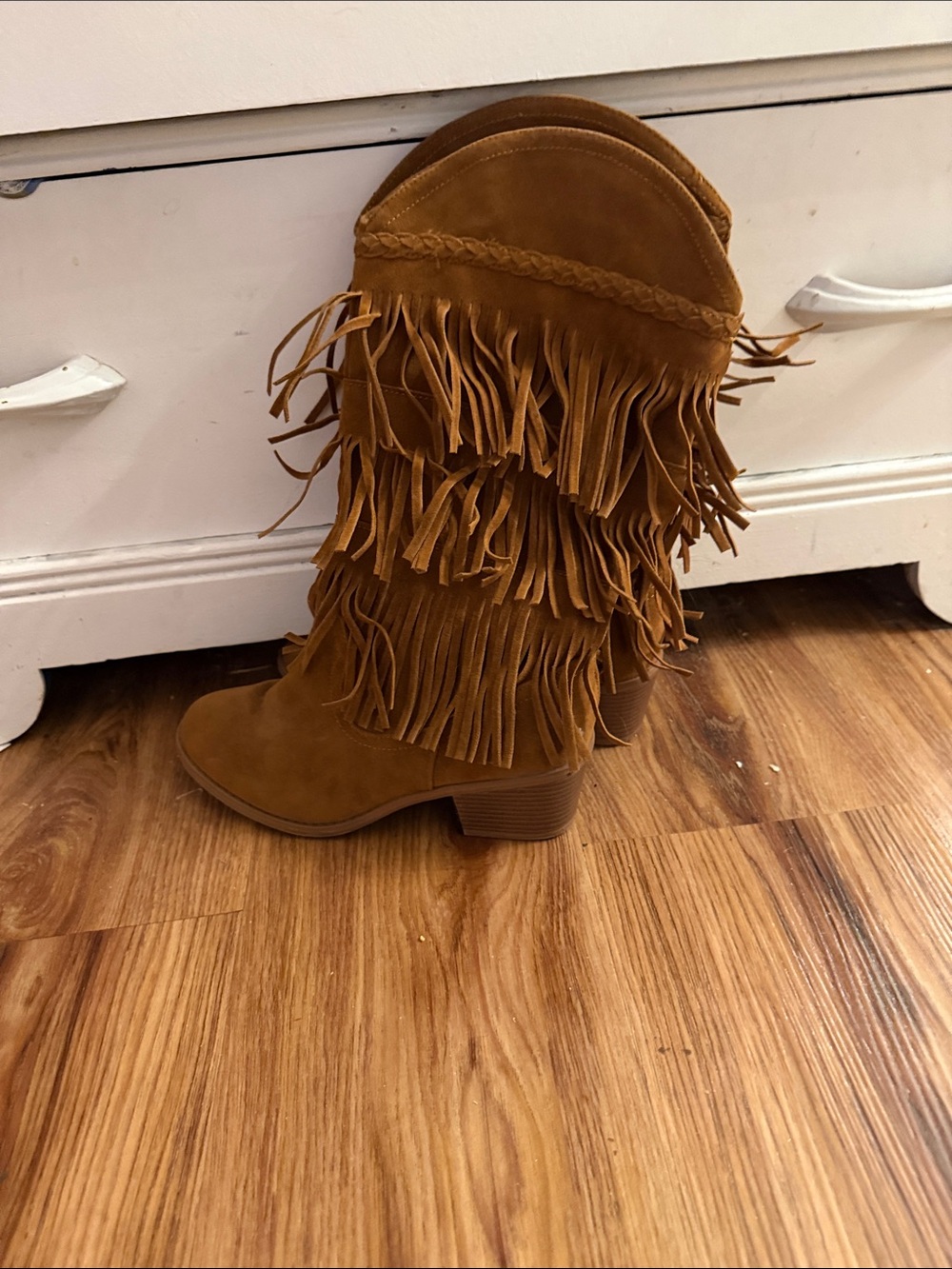 Western fringe boots.